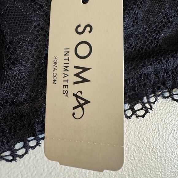 Soma bra black Embraceable Enchanting lace push up back lace insets Sz 32DD  NWT - Picture 8 of 9